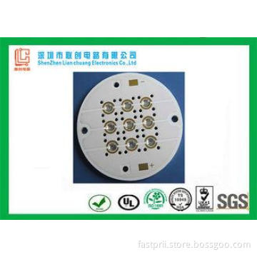 LED 2.0mm double side Aluminum PCB white  solder mask L.F H